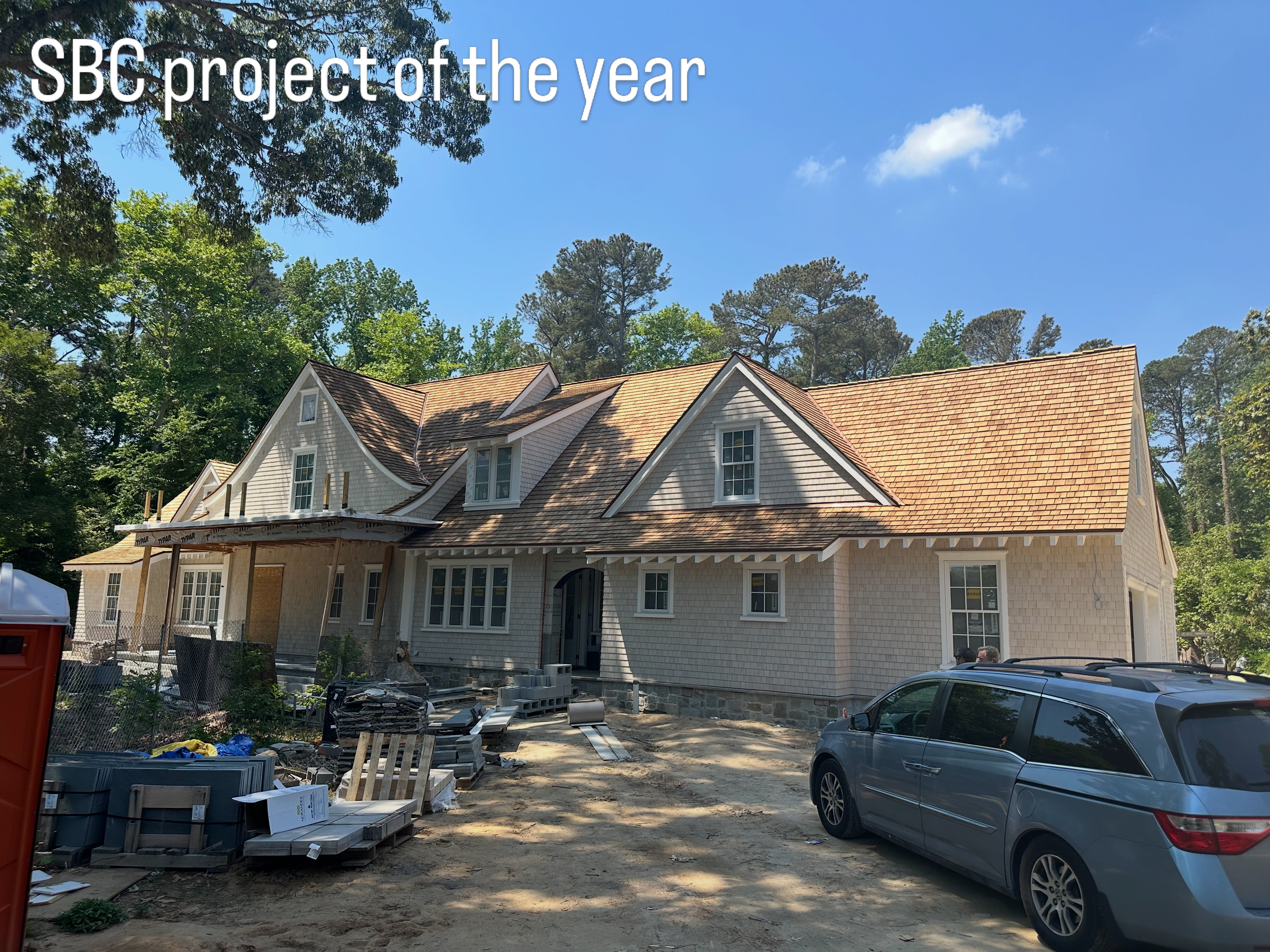 Award-winning custom home with cedar shake