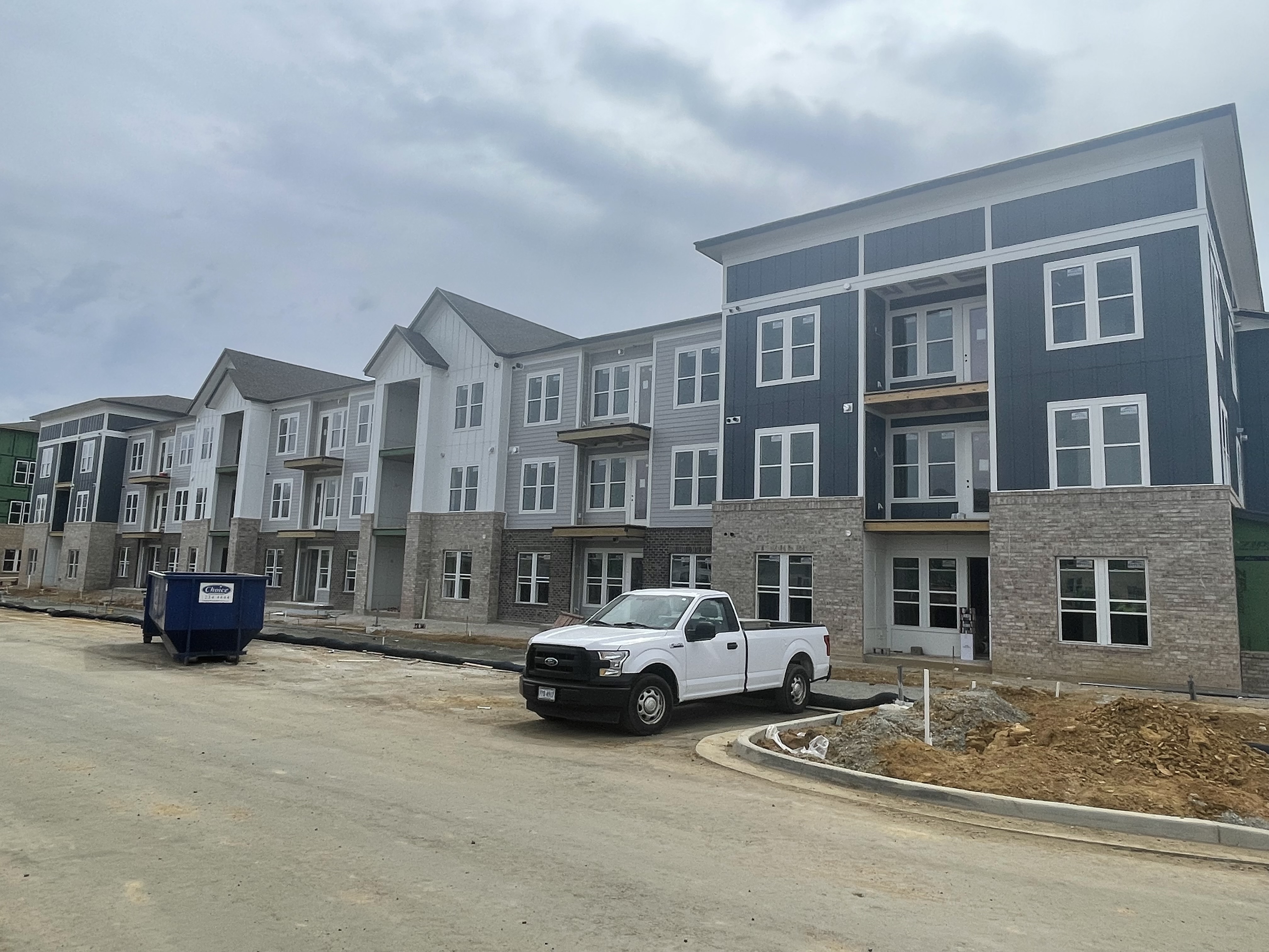 Apartment community exterior block